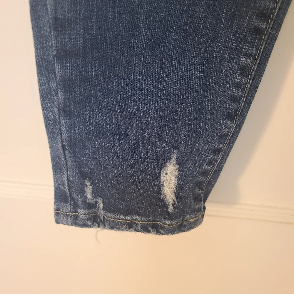 PAIGE Hoxton Ankle Distressed Cropped Skinny Jeans